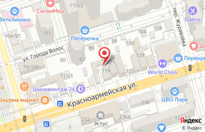 Ветеринарная клиника Багира на Красноармейской улице на карте