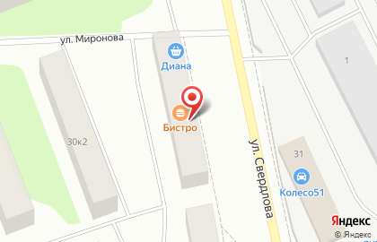 Магазин Партнер на улице Свердлова на карте