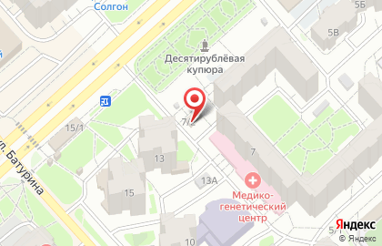 Продуктовый магазин в Красноярске на карте