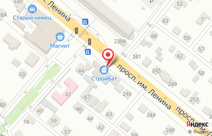 Магазин строительных материалов и сантехнического оборудования Стройбат в Волгограде на карте