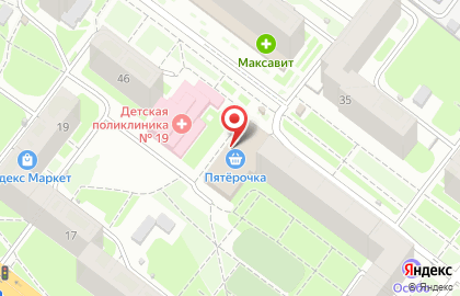 Супермаркет Пятёрочка на улице Сергея Есенина на карте