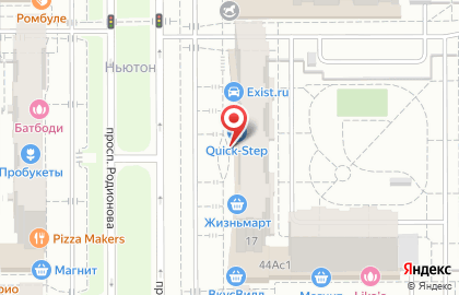Фирменный салон напольных покрытий Quick Step в Калининском районе на карте
