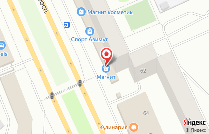 Гипермаркет Магнит в Мурманске на карте