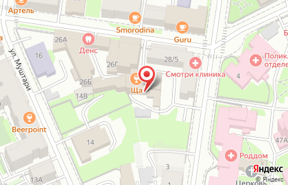 Медицинский на улице Щапова на карте