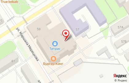 Магазин бытовой техники и электроники Эльдорадо на улице Маршала Мерецкова на карте
