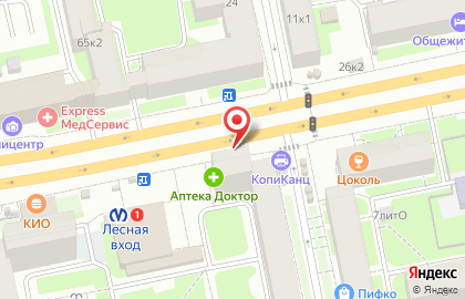 Салон связи Связной на метро Лесная на карте