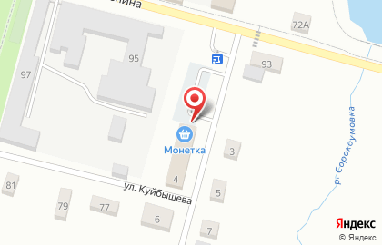 Супермаркет Монетка на улице Акулова на карте