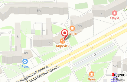 Служба доставки пиццы Бирма на Молодёжном проспекте на карте