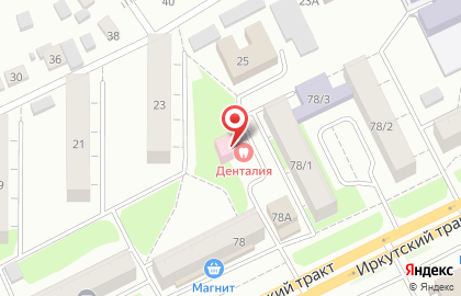 Стоматологическая клиника Денталия в Октябрьском районе на карте
