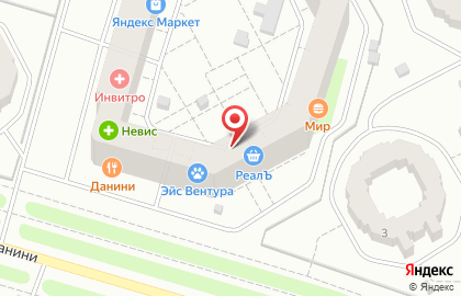 Универсам РеалЪ на улице Архитектора Данини на карте