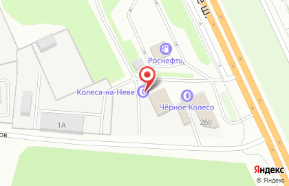 Шиномонтажная мастерская Колёса на Неве на Приморском шоссе на карте