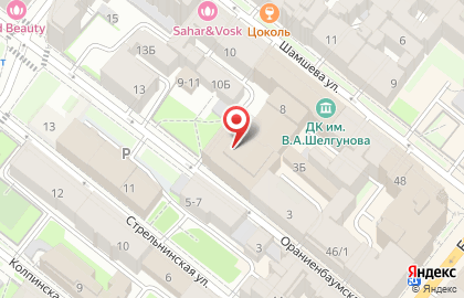 Румба на Ораниенбаумской улице на карте