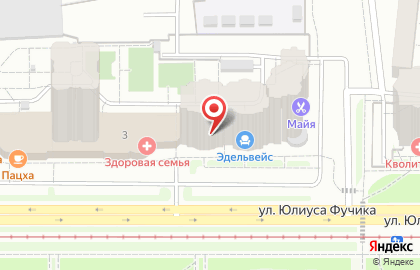 Центр раннего развития Бэби-клуб на улице Юлиуса Фучика на карте