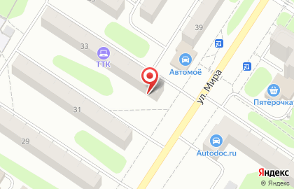 Телекоммуникационная компания ТТК на улице Мира на карте