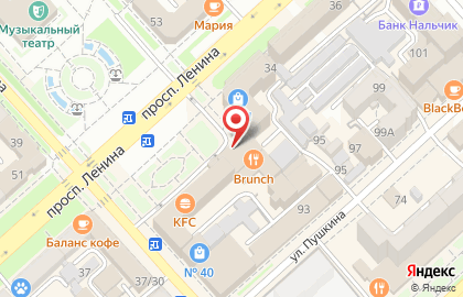 Магазин парфюмерии Л`Этуаль на проспекте Ленина на карте