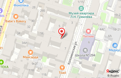 Рекламная группа Метрополия на Коломенской улице на карте