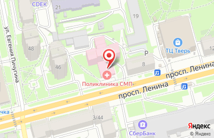 Аптечный пункт Тверская оптика на проспекте Ленина на карте