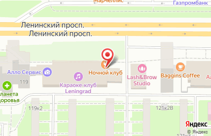 Клуб-ресторан Король Гамбринус на Ленинском проспекте на карте