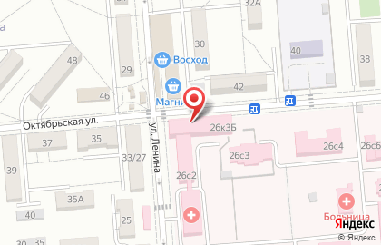 Отделение скорой медицинской помощи на улице Ленина на карте