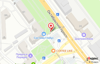 Магазин продуктов на Октябрьском проспекте на карте