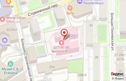Детская городская поликлиника №38 на карте
