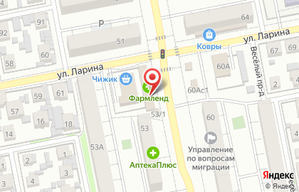На Ленина, минирынок на карте