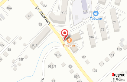 Продуктовый магазин Восход на улице Красина на карте