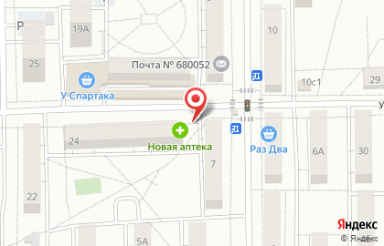Продуктовый магазин в Железнодорожном районе на карте