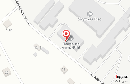 Пожарная часть №16 на улице Кржижановского на карте