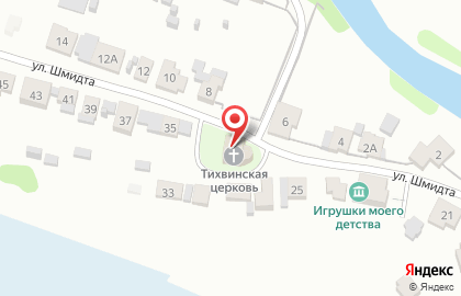 Тихвинская церковь на улице Шмидта на карте