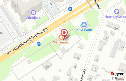 Салон автомобилей с пробегом на улице Адмирала Ушакова на карте