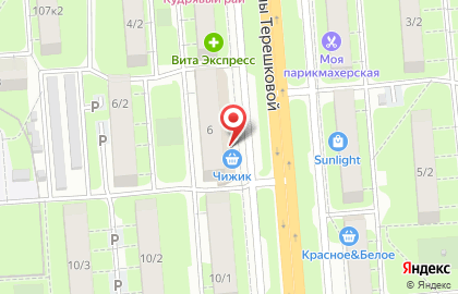 Мебельный салон Ангстрем на улице Валентины Терешковой на карте