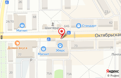 Салон сотовой связи Мегафон на Октябрьской улице на карте