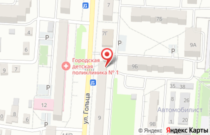 Стоматология Дантист на улице Гольца на карте