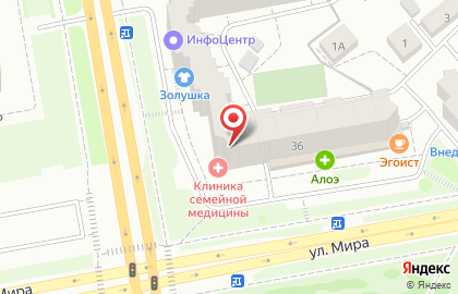 Клиника семейной медицины на Октябрьском проспекте на карте