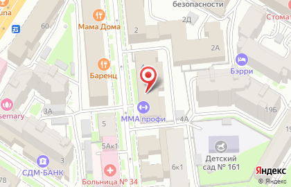 Кафе Матрешка на улице Костина на карте