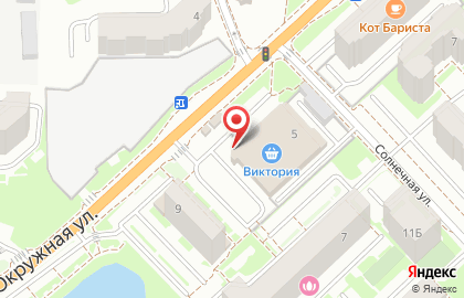 Супермаркет Виктория в Калининграде на карте