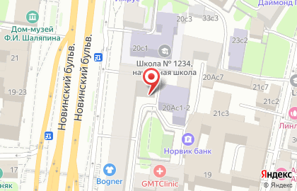 Управляющая компания Центр-Сити Девелопмент на Новинском бульваре на карте
