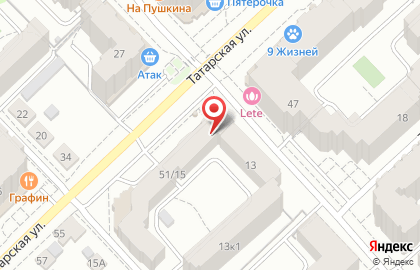 Кафе Арарат на Татарской улице на карте
