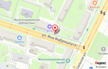 Мастерская на улице Яна Фабрициуса на карте