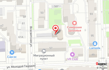Кировская Цифровая Типография на улице Молодой Гвардии на карте