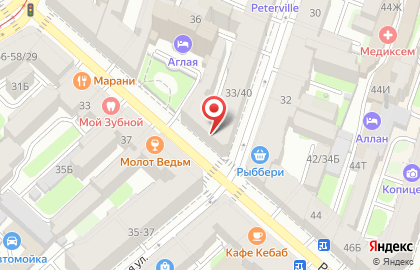 Зоомагазин Вака на Разъезжей улице на карте