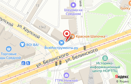 Магазин Табакофф в Нижегородском районе на карте