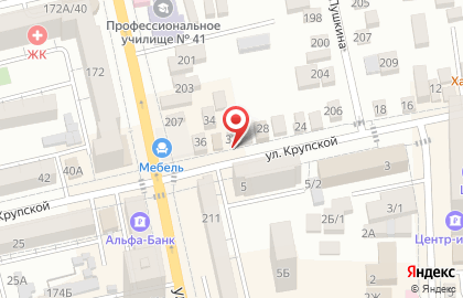 Служба заказа легкового транспорта Лидер на улице Крупской на карте