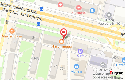 Кафе Чикен-пицца на Московском проспекте на карте