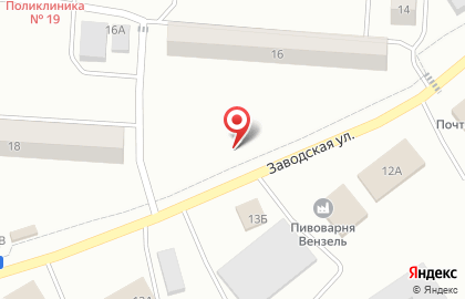 Продуктовый магазин У Жени на Заводской улице на карте
