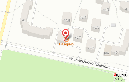 Кафе Палермо на улице Интернационалистов на карте
