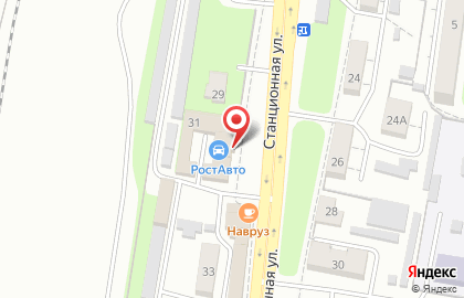 Магазин автозапчастей РОСАВТО в Железнодорожном районе на карте