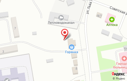 Продуктовый магазин Горянка на улице Льва Толстого на карте