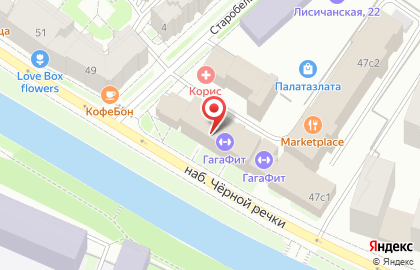Кофе-корнер Vortex Coffee на набережной Чёрной речки на карте